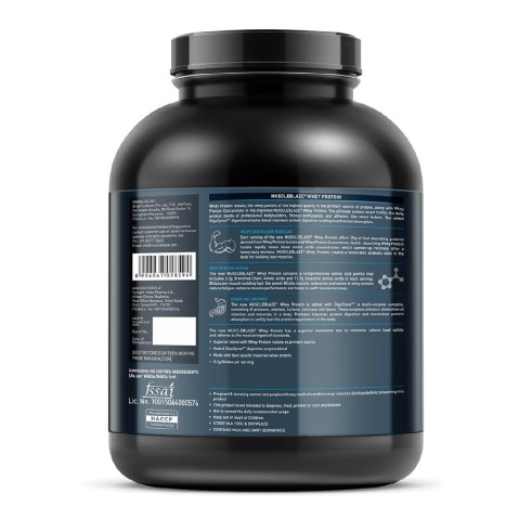 description - MuscleBlaze 100% Whey Protein Supplement Powder with Digestive Enzyme, 4.4 lb 60 Servings (Banana Cream) description - MuscleBlaze 100% Whey Protein Supplement Powder with Digestive Enzyme, 4.4 lb 60 Servings (Banana Cream)