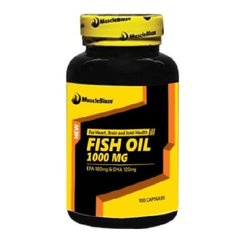 MuscleBlaze Fish Oil (1000 mg), 100 capsules MuscleBlaze Fish Oil (1000 mg), 100 capsules