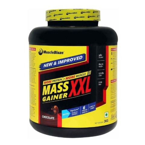 MuscleBlaze Mass Gainer XXL with Complex Carbs and Proteins in 3:1 ratio, 6.6 lb (Chocolate) MuscleBlaze Mass Gainer XXL with Complex Carbs and Proteins in 3:1 ratio, 6.6 lb (Chocolate)