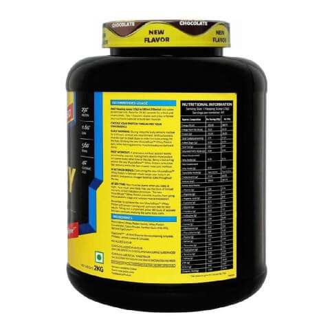 MuscleBlaze 100% Whey Protein Supplement Powder with Digestive Enzyme, 4.4 lb 60 Servings (Rich Milk Chocolate) MuscleBlaze 100% Whey Protein Supplement Powder with Digestive Enzyme, 4.4 lb 60 Servings (Rich Milk Chocolate)