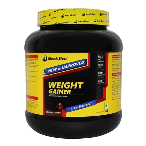 MuscleBlaze Weight Gainer with Added Digezyme, 2.2 lb Chocolate MuscleBlaze Weight Gainer with Added Digezyme, 2.2 lb Chocolate