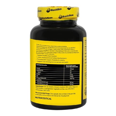 MuscleBlaze Fish Oil (1000 mg), 100 capsules MuscleBlaze Fish Oil (1000 mg), 100 capsules