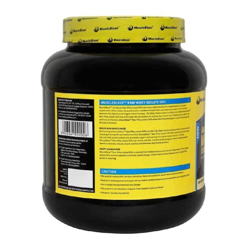 MuscleBlaze Raw Whey Isolate, 2.2 lb Unflavored MuscleBlaze Raw Whey Isolate, 2.2 lb Unflavored