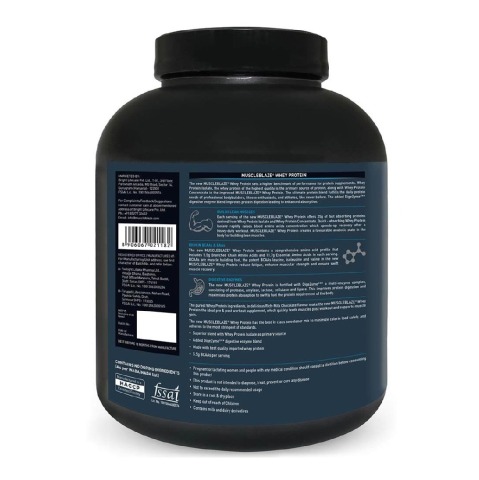 MuscleBlaze 100% Whey Protein Supplement Powder with Digestive Enzyme, 4.4 lb 60 Servings (Rich Milk Chocolate) MuscleBlaze 100% Whey Protein Supplement Powder with Digestive Enzyme, 4.4 lb 60 Servings (Rich Milk Chocolate)