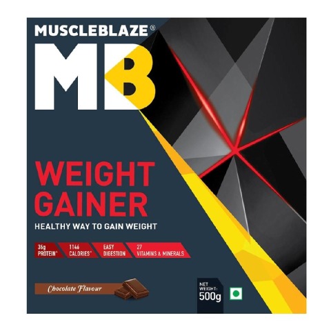 MuscleBlaze Weight Gainer with Added Digezyme, 1.1 lb Chocolate MuscleBlaze Weight Gainer with Added Digezyme, 1.1 lb Chocolate