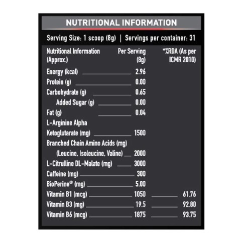 MuscleBlaze PRE Workout 300, 0.55 lb Fruit Punch MuscleBlaze PRE Workout 300, 0.55 lb Fruit Punch