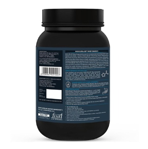 MuscleBlaze Whey Energy Protein Supplement Powder with Vitamins & Minerals, 2.2 lb 30 Servings (Chocolate) MuscleBlaze Whey Energy Protein Supplement Powder with Vitamins & Minerals, 2.2 lb 30 Servings (Chocolate)
