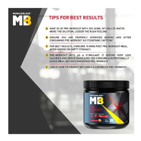 MuscleBlaze PRE Workout 300, 0.55 lb Fruit Punch MuscleBlaze PRE Workout 300, 0.55 lb Fruit Punch