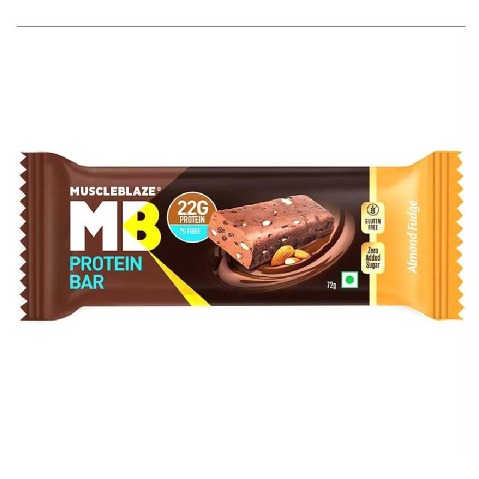 MuscleBlaze Protein Bar (22g Protein), 1 Piece(s)/Pack Almond Fudge MuscleBlaze Protein Bar (22g Protein), 1 Piece(s)/Pack Almond Fudge