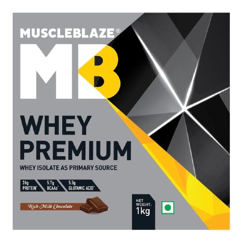 MuscleBlaze Whey Premium, 2.2 lb Rich Milk Chocolate MuscleBlaze Whey Premium, 2.2 lb Rich Milk Chocolate