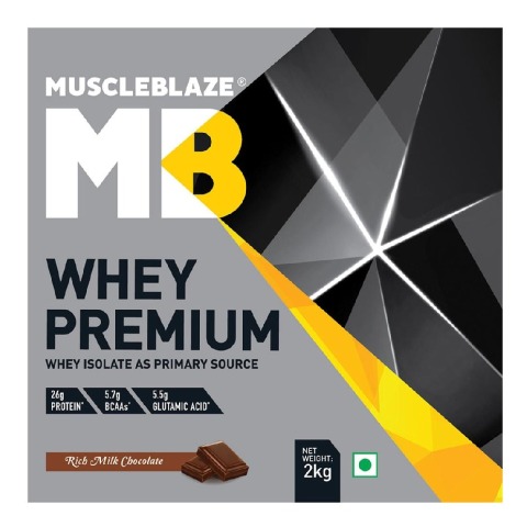 MuscleBlaze Whey Premium, 4.4 lb Rich Milk Chocolate MuscleBlaze Whey Premium, 4.4 lb Rich Milk Chocolate