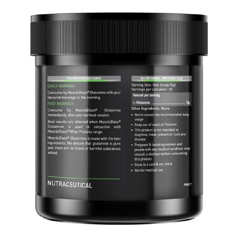 4 - MuscleBlaze Micronized Glutamine, 0.22 lb Unflavoured 4 - MuscleBlaze Micronized Glutamine, 0.22 lb Unflavoured