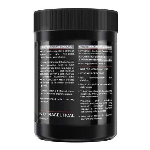 3 - MuscleBlaze Creatine Monohydrate, 0.22 lb Unflavoured(SupplementInfo) 3 - MuscleBlaze Creatine Monohydrate, 0.22 lb Unflavoured(SupplementInfo)