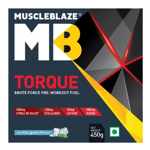 1 - MuscleBlaze Torque Pre-Workout, 1.1 lb Icy Blue(Highlight) 1 - MuscleBlaze Torque Pre-Workout, 1.1 lb Icy Blue(Highlight)