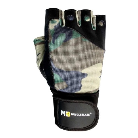 2 - MuscleBlaze Fitness Leather Gloves, Camouflage Medium 2 - MuscleBlaze Fitness Leather Gloves, Camouflage Medium