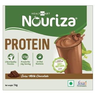 Highlight - Nouriza Protein with Whey, Soy & Casein, 2.2 lb Swiss Milk Chocolate Highlight - Nouriza Protein with Whey, Soy & Casein, 2.2 lb Swiss Milk Chocolate