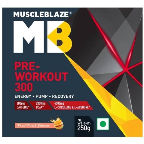 Highlight - MuscleBlaze PRE Workout 300, 0.55 lb Fruit Punch Highlight - MuscleBlaze PRE Workout 300, 0.55 lb Fruit Punch