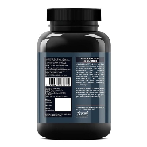 Benefit - MuscleBlaze MB Burner with Garcinia Cambogia, 90 capsules Unflavoured Benefit - MuscleBlaze MB Burner with Garcinia Cambogia, 90 capsules Unflavoured