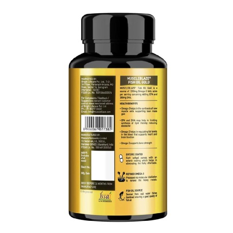 Benefit - MuscleBlaze Fish Oil Gold, 90 capsules Benefit - MuscleBlaze Fish Oil Gold, 90 capsules