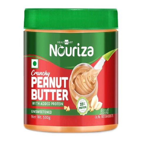 1 - Nouriza Peanut Butter (with Added Protein) Unsweetened, 0.5 kg Crunchy 1 - Nouriza Peanut Butter (with Added Protein) Unsweetened, 0.5 kg Crunchy