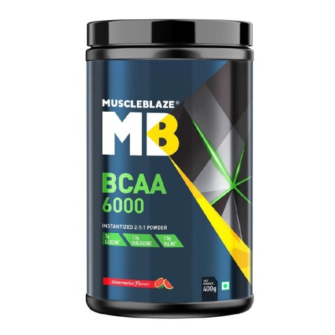1 - MuscleBlaze BCAA 6000 Amino Acid Powder, 0.88 lb 50 Servings (Watermelon) 1 - MuscleBlaze BCAA 6000 Amino Acid Powder, 0.88 lb 50 Servings (Watermelon)