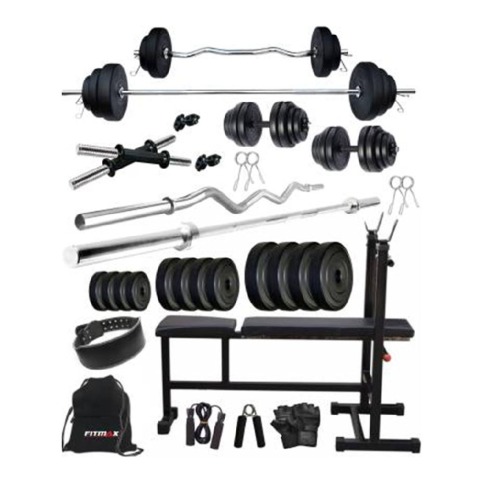 1 - Fitmax PVC 45KG COMBO 6 SL Home Gym Kit