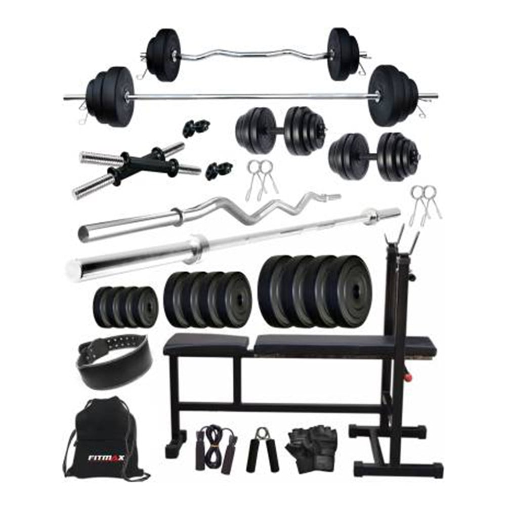 1 - Fitmax PVC 45KG COMBO 6 SL Home Gym Kit