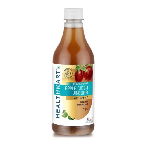 5 - HealthKart Apple Cider Vinegar with Mother Pet Bottle, 0.5 L Unflavoured