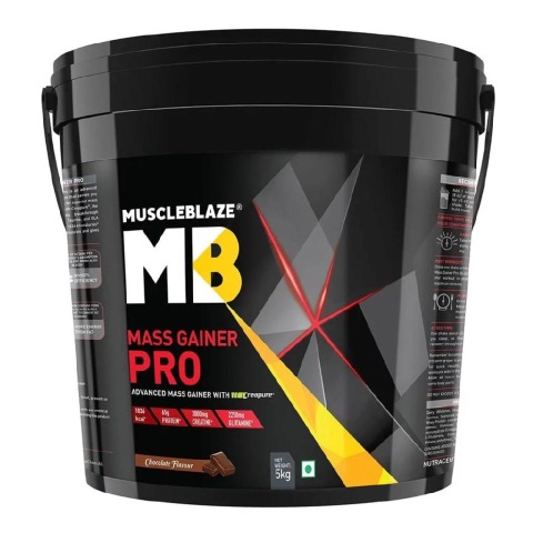 1 - MuscleBlaze Mass Gainer PRO with Creapure OP,  11 lb  Chocolate 