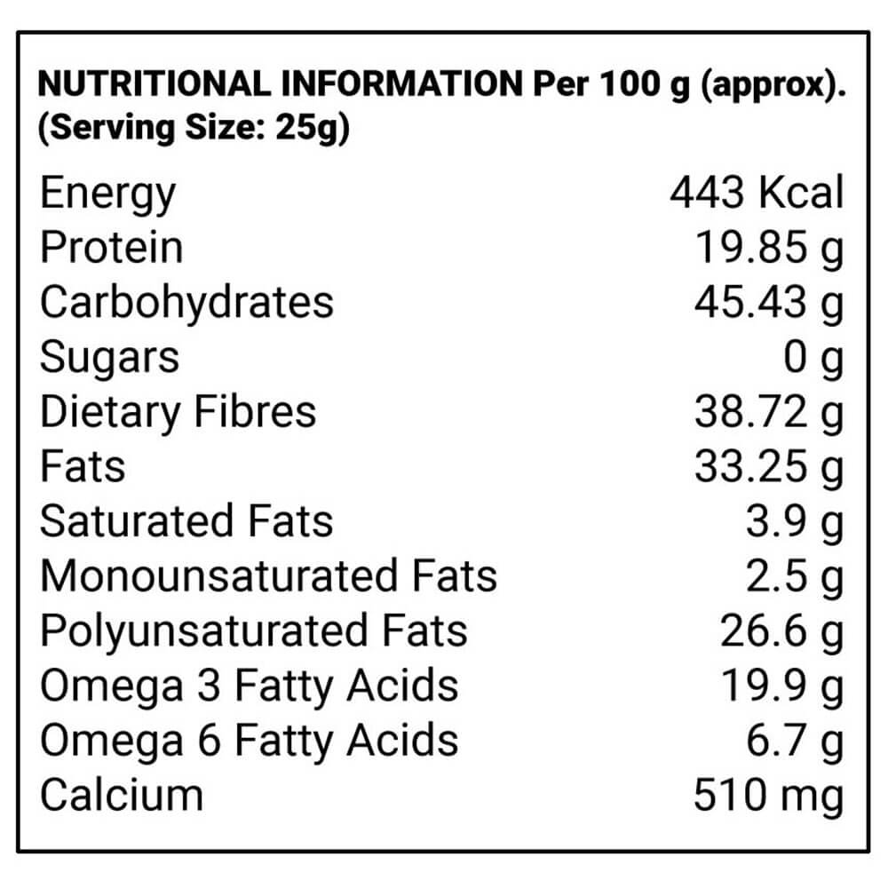 nutritionfact - True Elements Raw White Chia Seeds,  0.150 kg  Unflavoured 