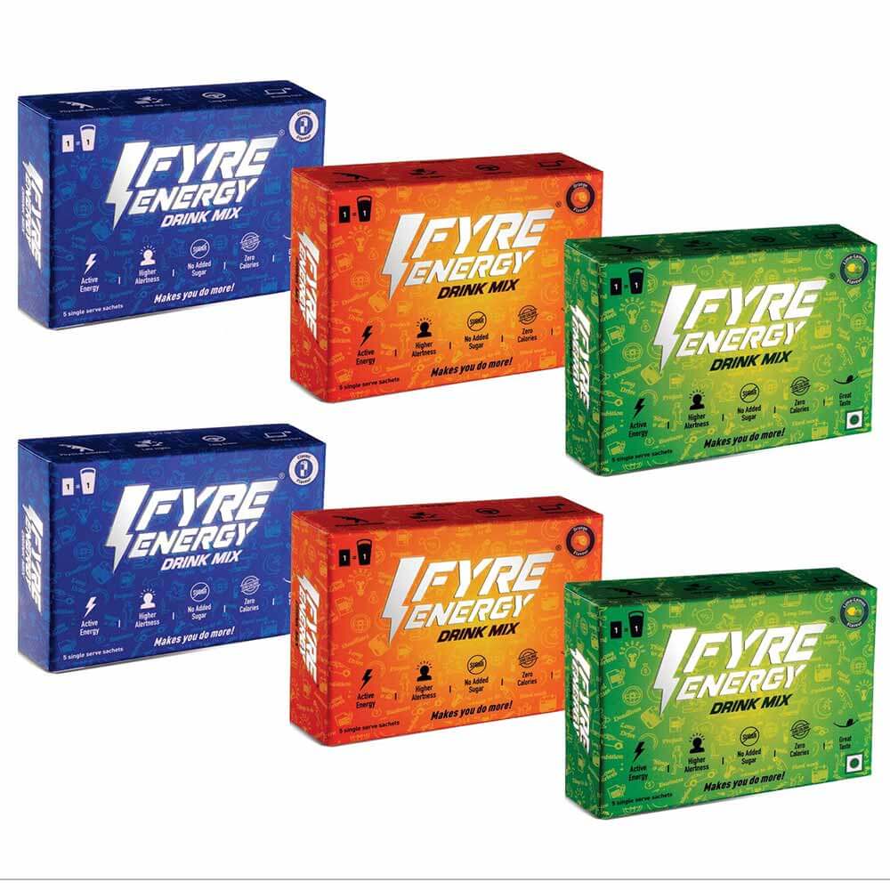 Fyre Energy Drink Mix,  30 sachets/pack  Assorted 