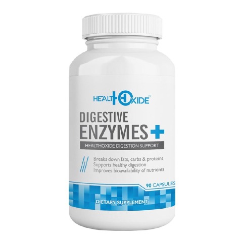 1 - Health Oxide Digestive Enzymes +,  90 capsules 