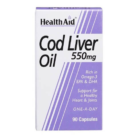 HealthAid Cod Liver Oil (550 mg), 90 capsules HealthAid Cod Liver Oil (550 mg), 90 capsules