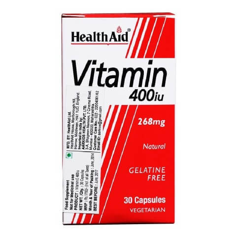 HealthAid Vitamin E (400 iu), 30 capsules HealthAid Vitamin E (400 iu), 30 capsules
