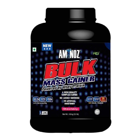 Aminoz Bulk Mass Gainer, 3.3 lb Strawberry