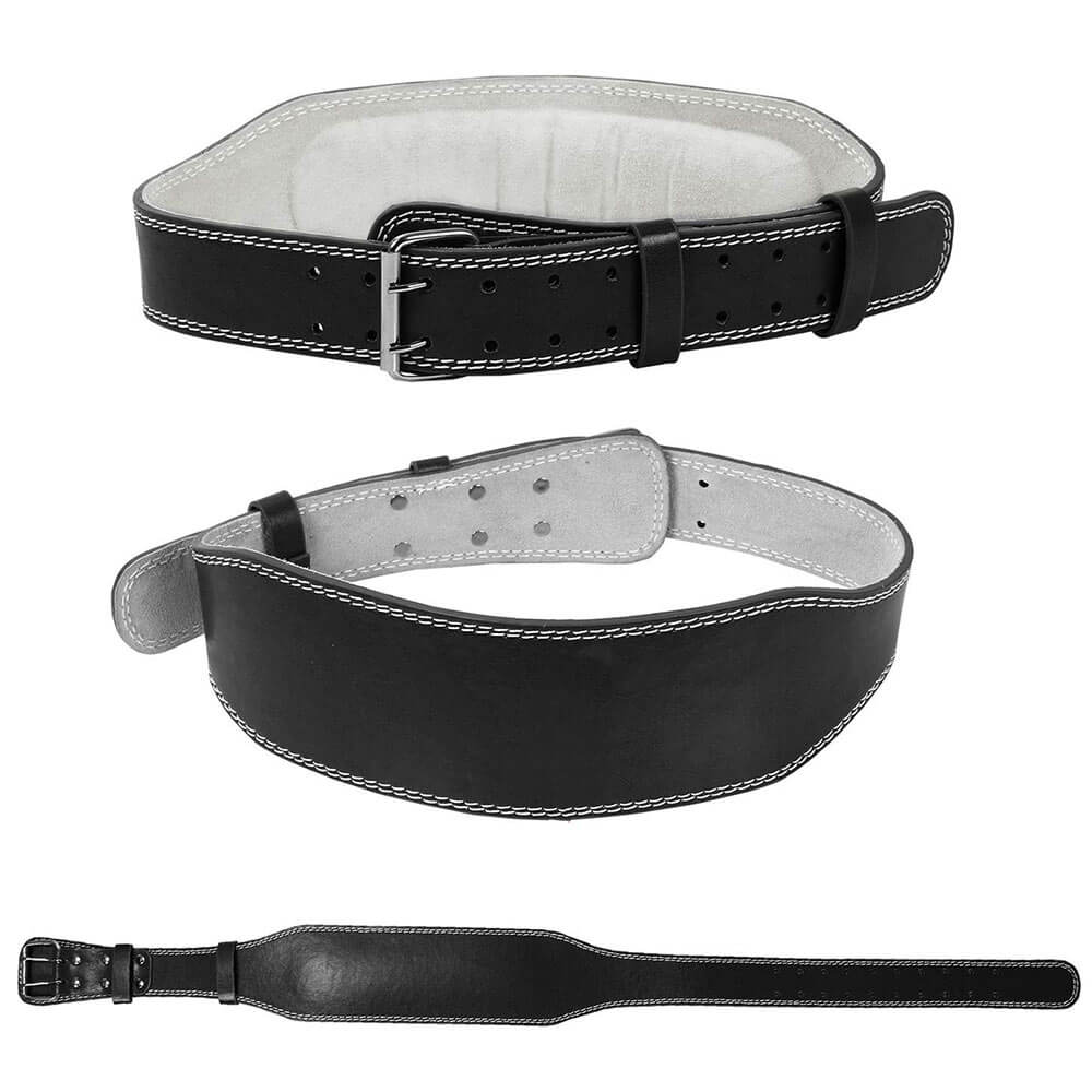 Fitsy Weight Lifting Belt Cushion Leather,  Black  Large 
