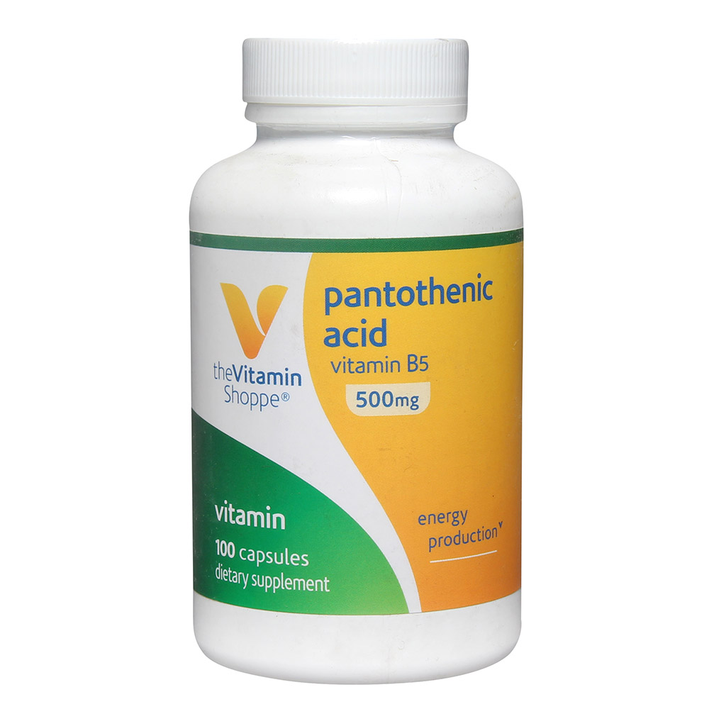 The Vitamin Shoppe Pantothenic Acid (500 mg), Unflavoured 100 capsules