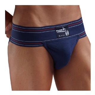 Wolf Athletic Supporter Back Covered, Navy Blue Medium