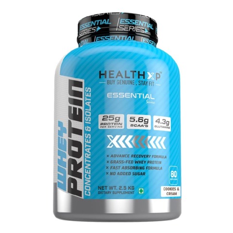 1 - HealthXP 100% Whey Protein,  5.5 lb  Cookie Crumble 