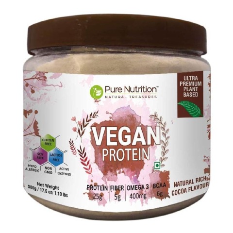 Pure Nutrition Vegan Protein,  1.1 lb  Cocoa 