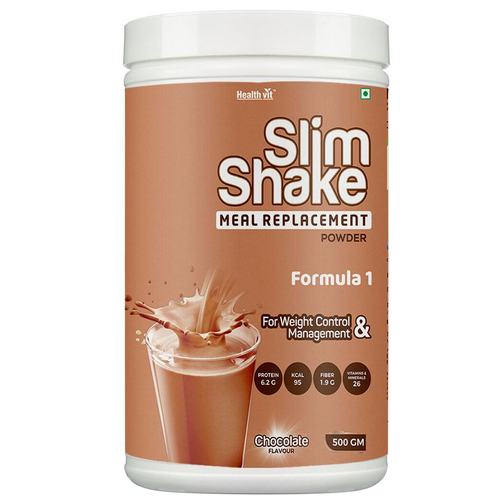 Healthvit Slim Shake Meal Replacement Powder,  0.5 kg  Chocolate 