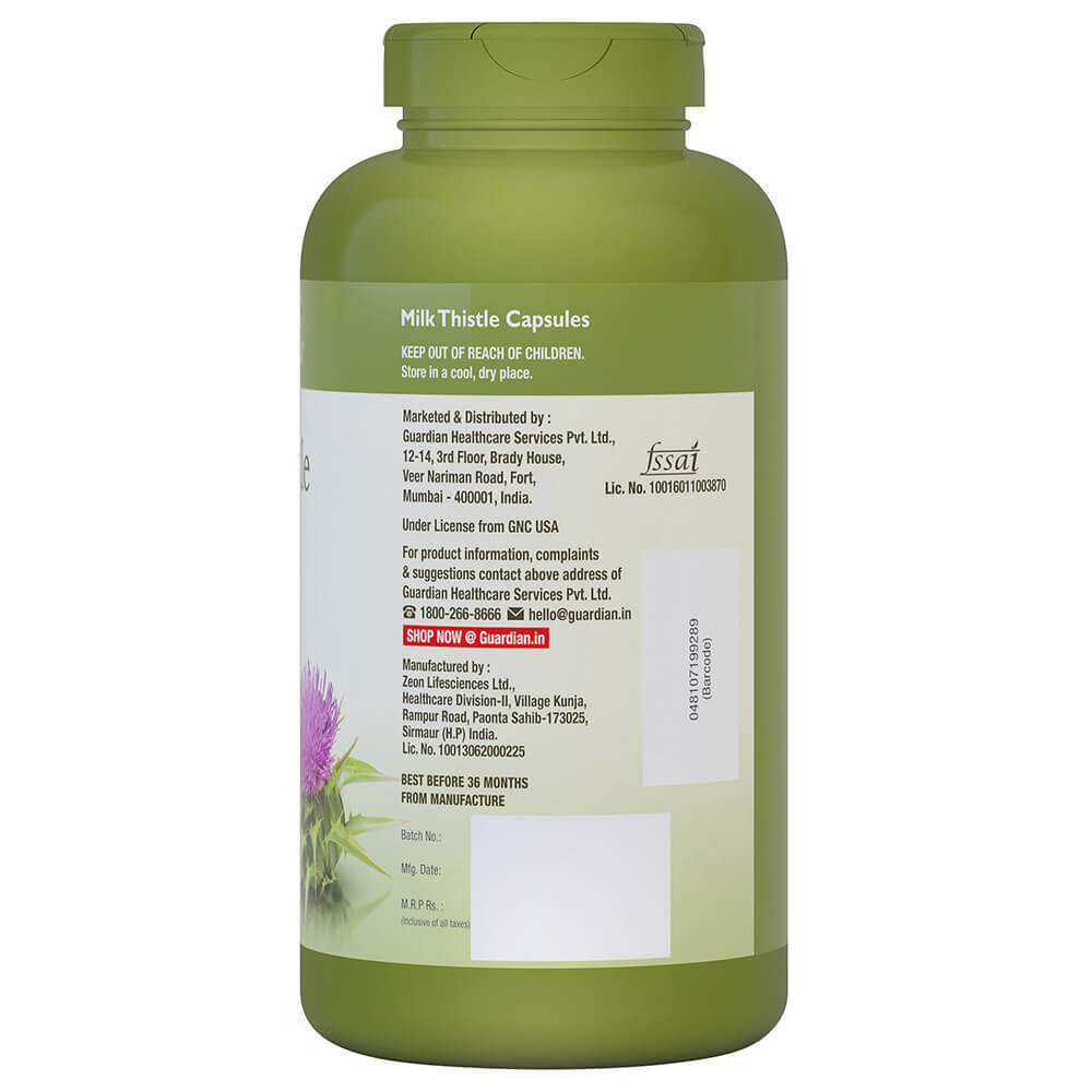 back - GNC Milk Thistle 250 mg,  90 capsules 