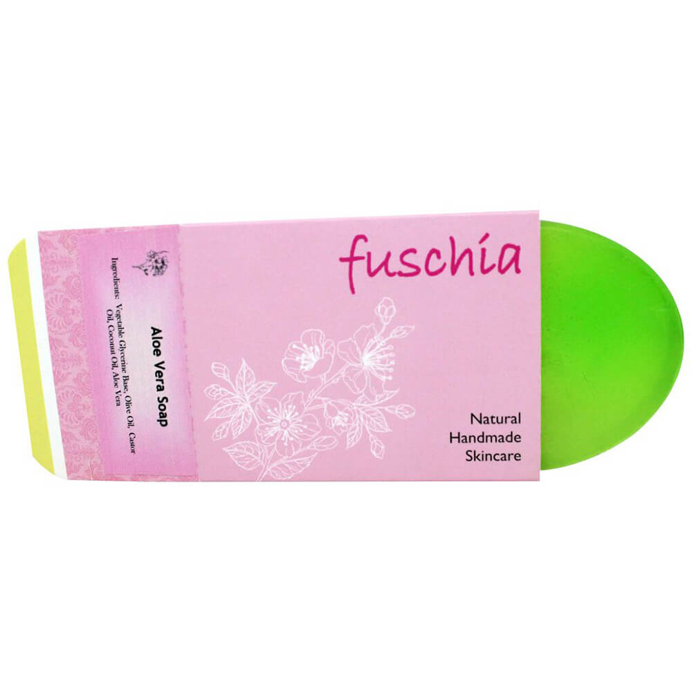 Fuschia Aloe Vera Natural Handmade Herbal Soap,  100 g  for All Skin Types 