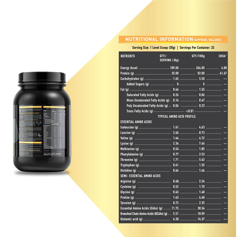 MuscleBlaze Whey Gold Protein OP, 2.2 lb Rich Milk Chocolate