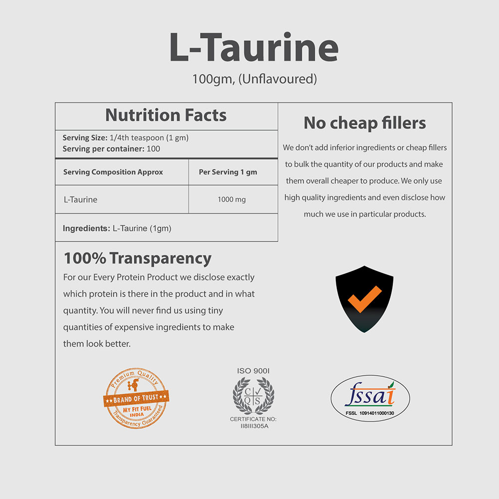 supplement - MyFitFuel L Taurine,  0.22 lb 