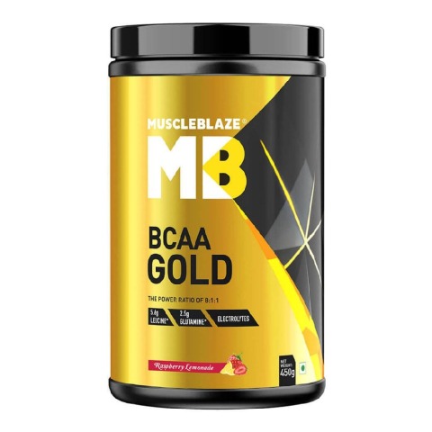 1 - MuscleBlaze BCAA Gold 8:1:1 OP, 0.99 lb 30 Servings Raspberry Lemonade