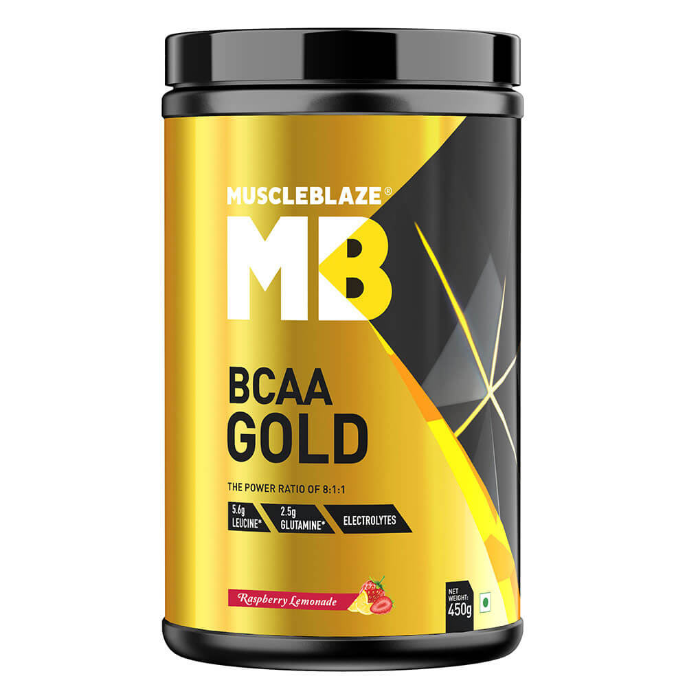 1 - MuscleBlaze BCAA Gold 8:1:1 OP,  0.99 lb  30 Servings  Raspberry Lemonade 