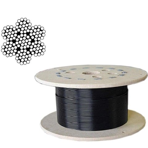 1 - B Fit USA Gym Wire 5 mm 40 Meters Rope,  PU Coated Cable Inside Steel 