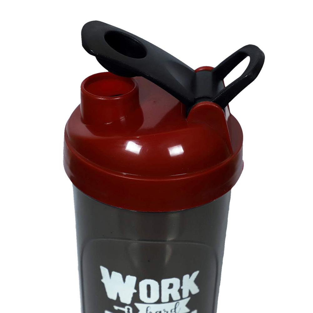 1 - Greenbee Work Dream Never Protein Shaker,  Black with Maroon Cap  700 ml 