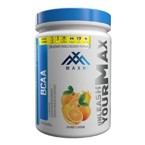 1 - Maxn BCAA,  0.86 lb  30 Servings  Orange 